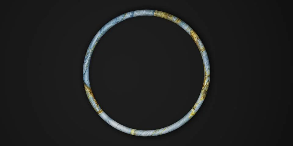 Circle frame background simple luxury for placing text and products 3D illust Stock Illustration