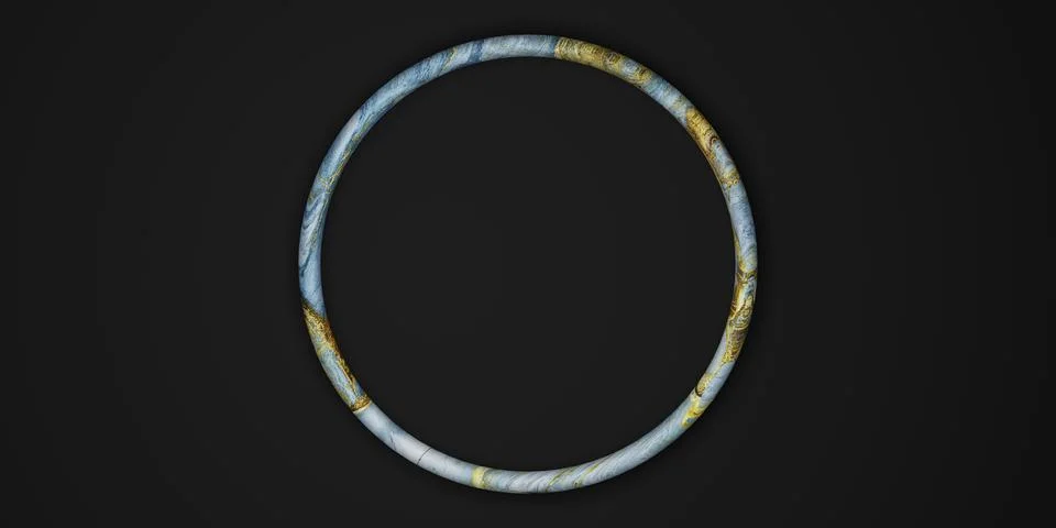 Circle frame background simple luxury for placing text and products 3D illu.. Stock Photos