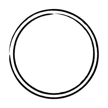 Circle frame border background shape template for decorative grunge doodle .. Stock Illustration