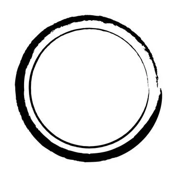 Circle frame border background shape template for decorative grunge doodle .. Stock Illustration