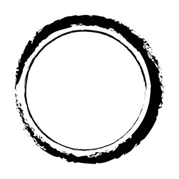 Circle frame border background shape template for decorative grunge doodle .. Stock Illustration