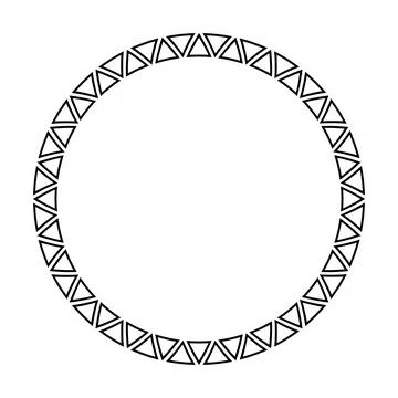 Circle frame border round design shape icon for decorative vintage doodle Stock Illustration