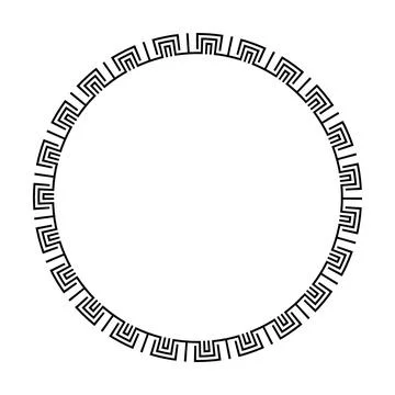 Circle frame border round design shape icon for decorative vintage doodle Stock Illustration