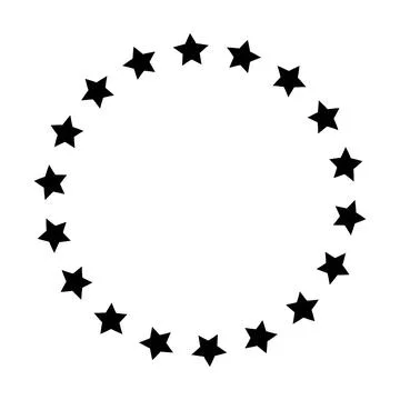 Circle frame border round design shape icon for decorative vintage doodle e.. Stock Illustration