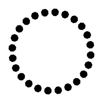 Circle frame border round design shape icon for decorative vintage doodle e.. Stock Illustration