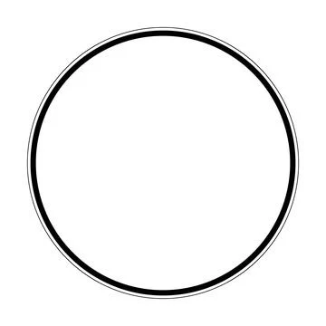 Circle frame border shape icon for decorative vintage doodle element for de.. Stock Illustration