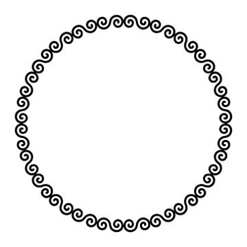 Circle frame with Celtic double spirals Stock Illustration