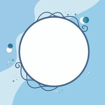 Circle frame with copy space for text or photo. Simple template Stock-Illustration