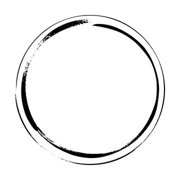 Circle frame icon, grunge element border background shape template for deco.. Stock Illustration