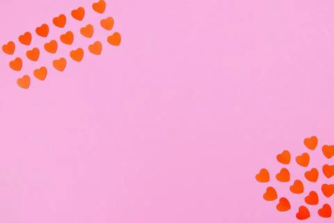 Circle frame Many small hearts with place for text for valentine's day. Blue Stock Photos