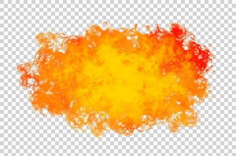 Circle frame orange flame isolated on transparent background PNG file Stock Photos