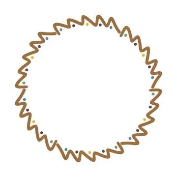 Circle frame round abstract border design shape icon for decorative vintage Stock Illustration