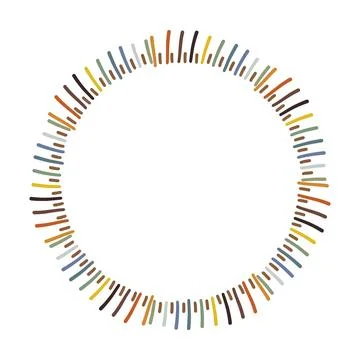 Circle frame round abstract border design shape icon for decorative vintage Stock Illustration