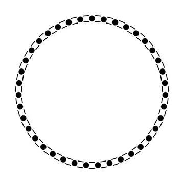 Circle frame round border design shape icon for decorative vintage doodle Stock Illustration