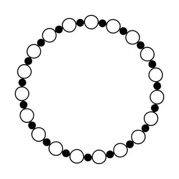 Circle frame round border design shape icon for decorative vintage doodle Stock Illustration