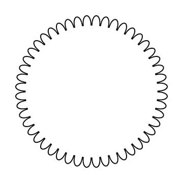 Circle frame round border design shape icon for decorative vintage doodle Stock Illustration