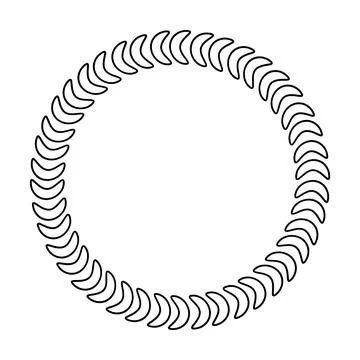 Circle frame round border design shape icon for decorative vintage doodle Stock Illustration