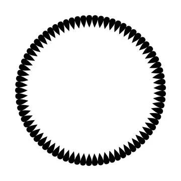 Circle frame round border design shape icon for decorative vintage doodle Stock Illustration