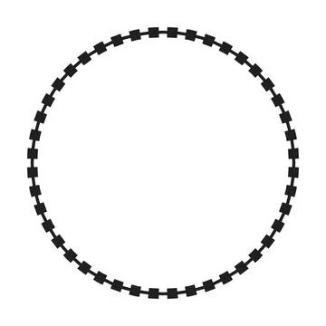 Circle frame round border design shape icon for decorative vintage doodle Illustrazione stock