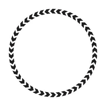 Circle frame round border design shape icon for decorative vintage doodle Stock Illustration