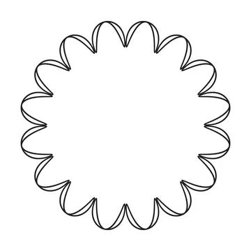 Circle frame round border design shape icon for decorative vintage doodle Stock Illustration