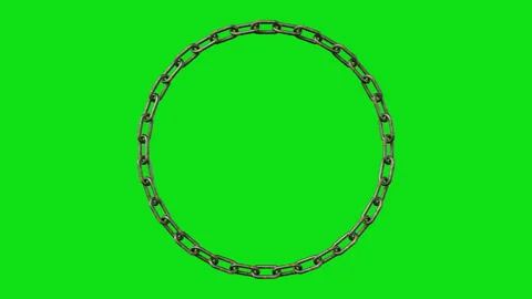 Circle frame of Rusted damaged metal chain. Stock Footage 340239363