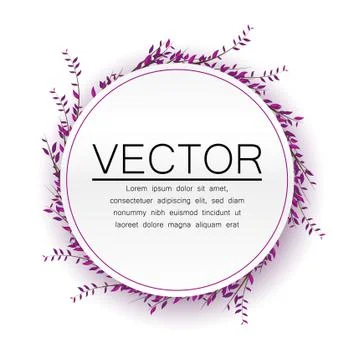 Circle frame for text. Floral design. Leaves circle. Autumn concept. 스톡 일러스트