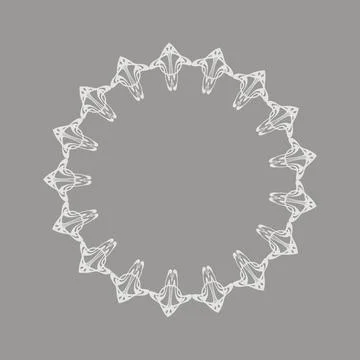 Circle Frame with vector abstract Art Nouveau style Illustrazione stock