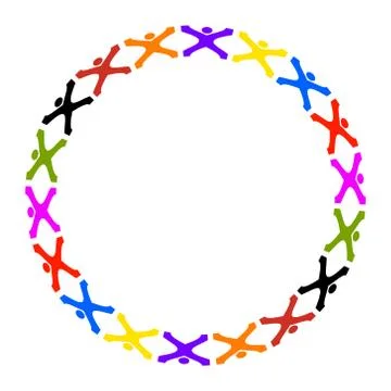 Circle of friends Stock Illustration