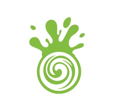 Circle Fruit and Leaf Sign Stock Illustration