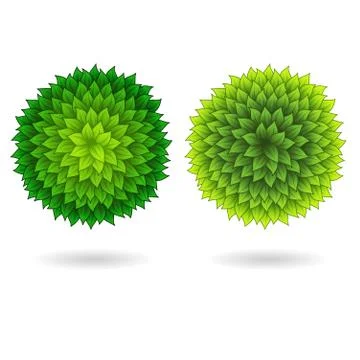 Circle full leaves frame Stock Illustration