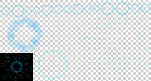 Circle futuristic blue separated shape. Stock Illustration