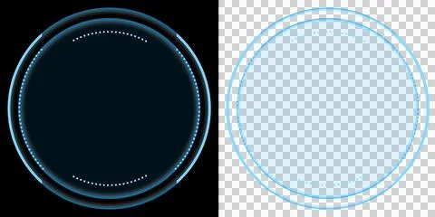Circle futuristic glowing interface ring technology abstract digital energy fram Illustrazione stock