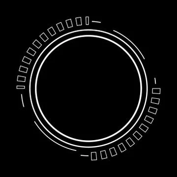 Circle futuristic interface technology vector design. Stock Illustration