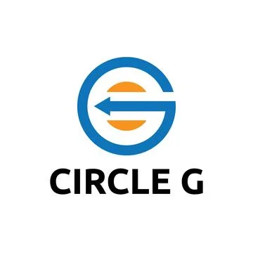 Circle G Letter Arrow Direction Company Business Logo Template Stock Illustration