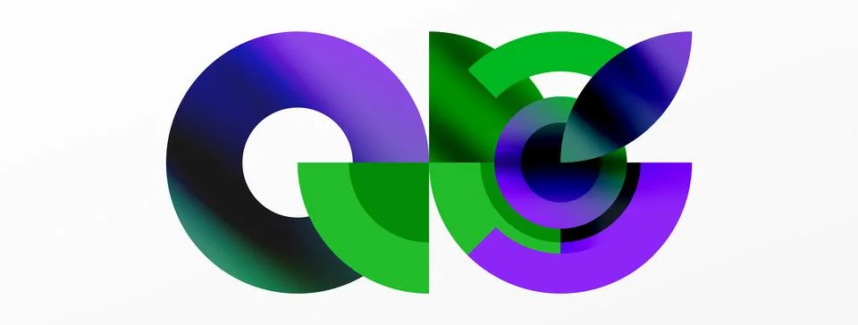 Circle geometric abstract vector background Illustrazione stock