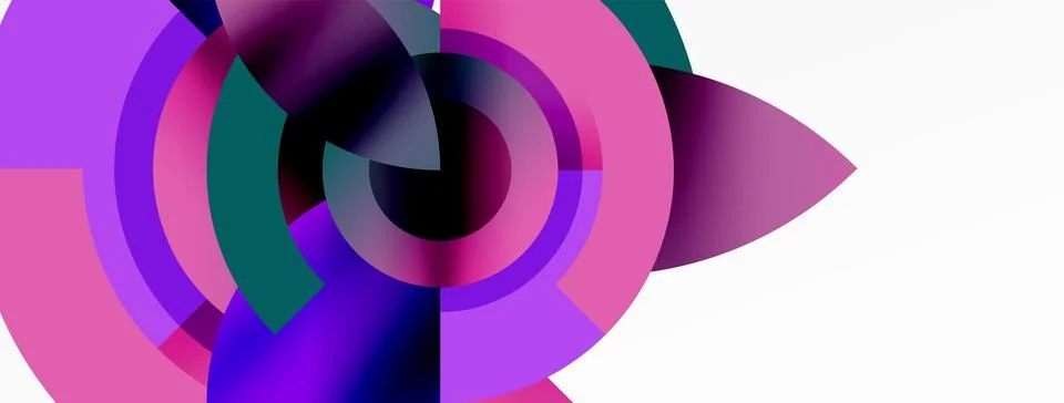 Circle geometric abstract vector background 스톡 일러스트