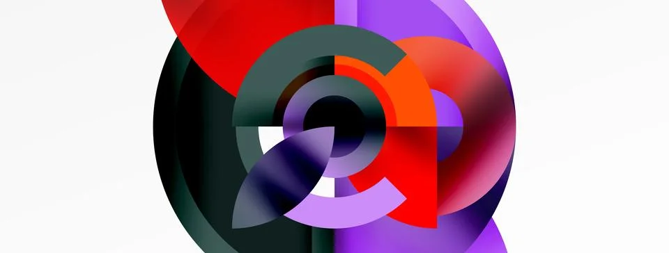 Circle geometric abstract vector background Stock Illustration