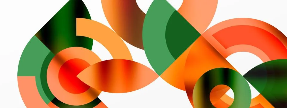 Circle geometric abstract vector background Stock Illustration