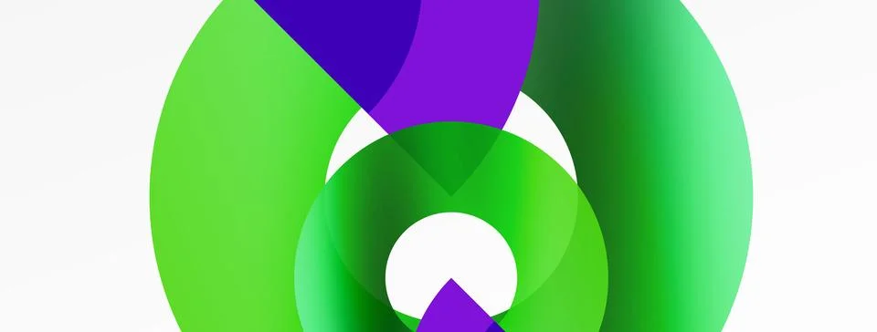 Circle geometric abstract vector background Stock Illustration