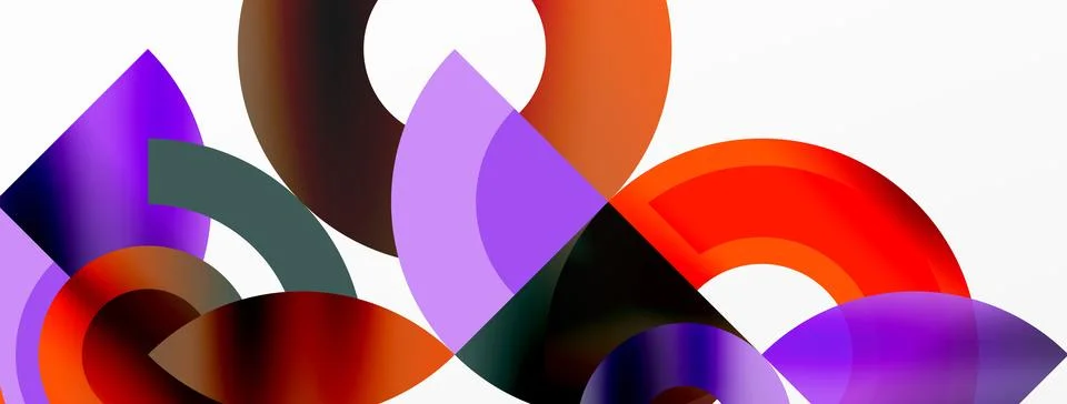 Circle geometric abstract vector background Stockillustratie