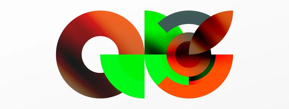 Circle geometric abstract vector background Stockillustratie