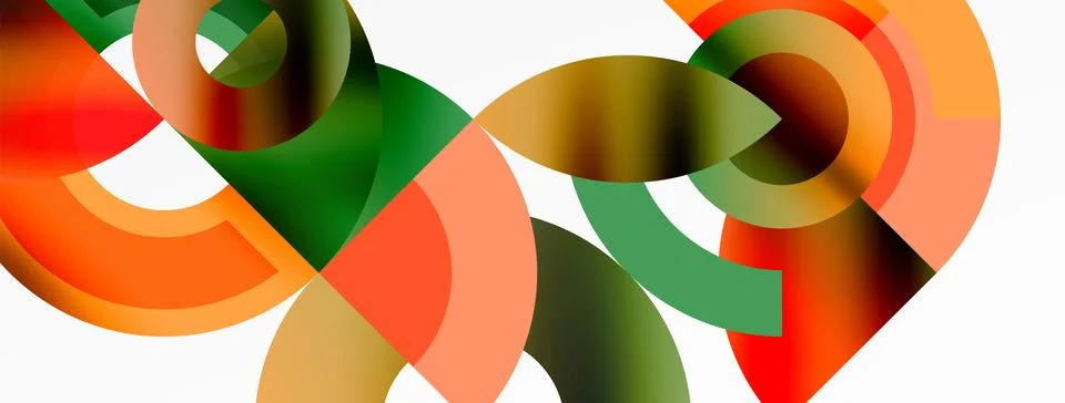 Circle geometric abstract vector background Illustrazione stock