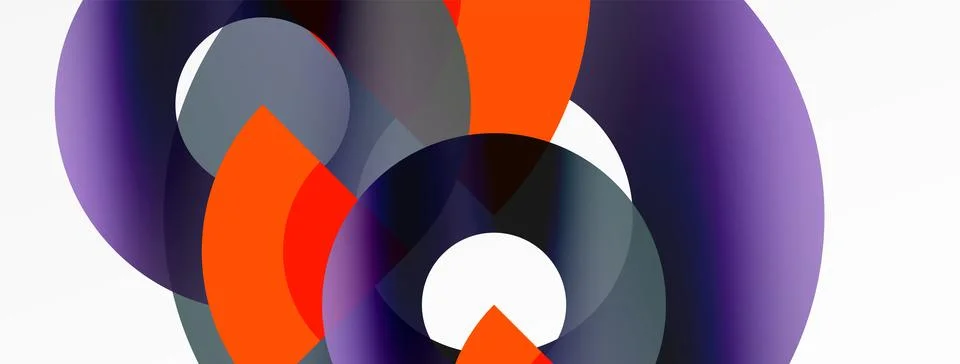 Circle geometric abstract vector background Illustrazione stock