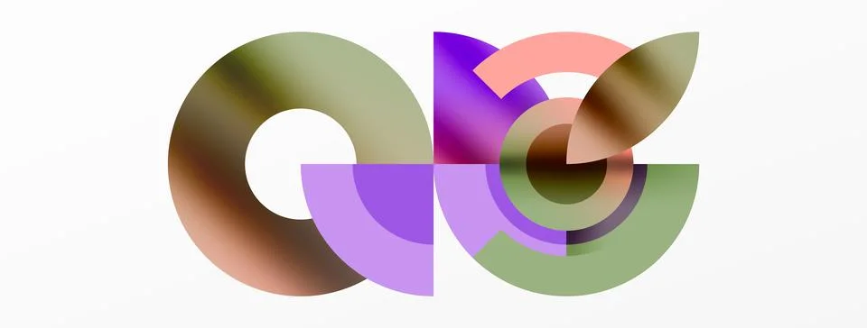 Circle geometric abstract vector background Stock Illustration