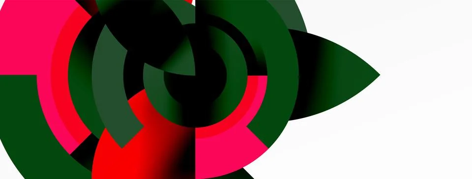 Circle geometric abstract vector background Illustrazione stock