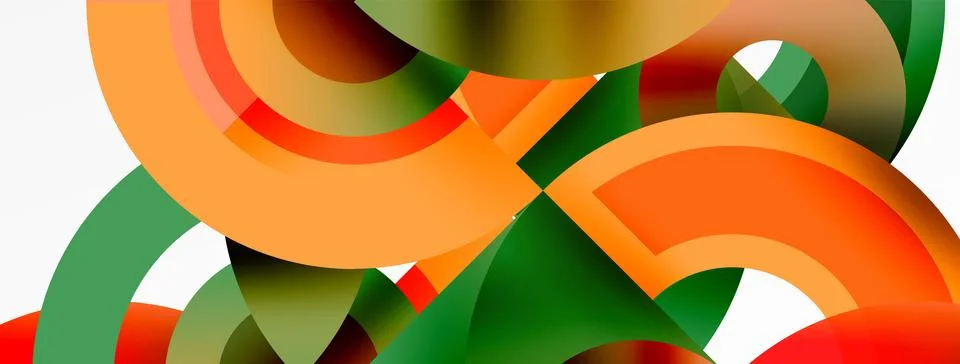 Circle geometric abstract vector background Illustrazione stock