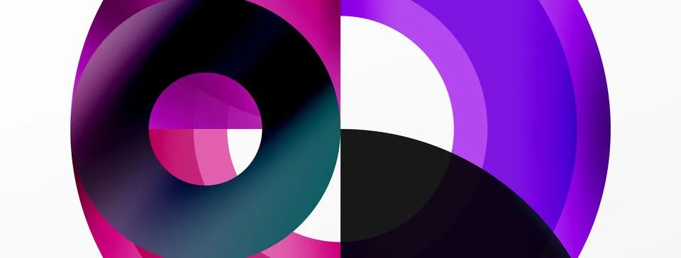 Circle geometric abstract vector background Stockillustratie