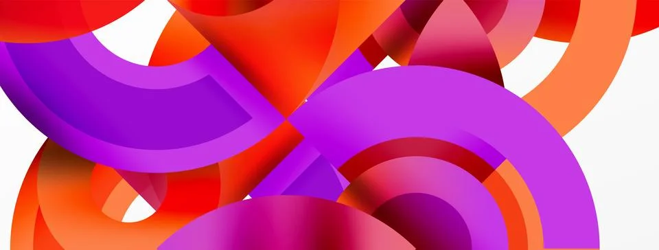 Circle geometric abstract vector background Illustrazione stock
