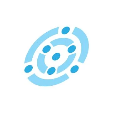 Circle geometric dots line logo vector Stock Illustration